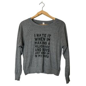 Milkshake Sweatshirt American Apparel Casual Comfy Millennial Y2K Stretch Small